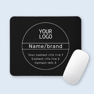 Retro-moderne Geschäftskontakt- oder Markeninforma Mousepad