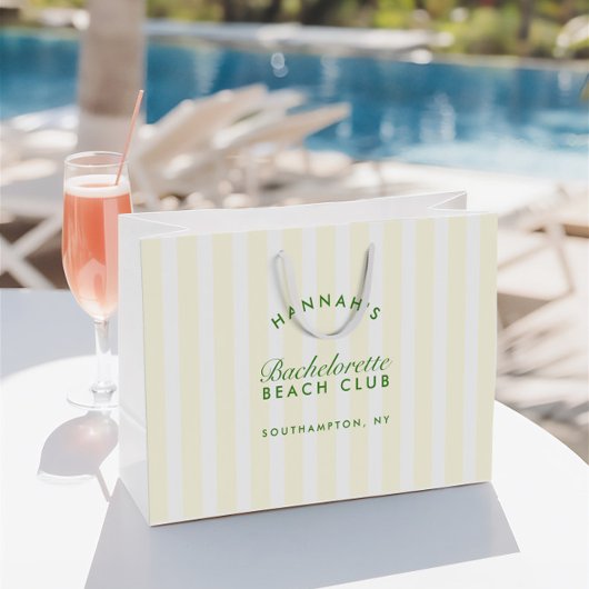 Retro Moderne grüne und gelbe Bachelorette Große Geschenktüte