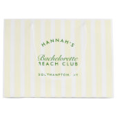 Retro Moderne grüne und gelbe Bachelorette Große Geschenktüte (Vorderseite)