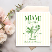 Retro-moderne grüne und gelbe Miami-Junggesellinne