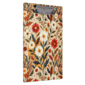 Retro-Moderne Herbstblumen Klemmbrett (Rechts)