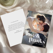 Retro Moderne Hochzeit Dankeskarte