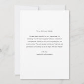 Retro Moderne Hochzeit Dankeskarte (Rückseite)