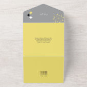 Retro Moderne Hochzeit des Mittelalters All In One Einladung (Außenbereich)