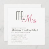 Retro Moderne Hochzeit Einladung (Vorne/Hinten)