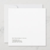 Retro Moderne Hochzeit Einladung (Rückseite)