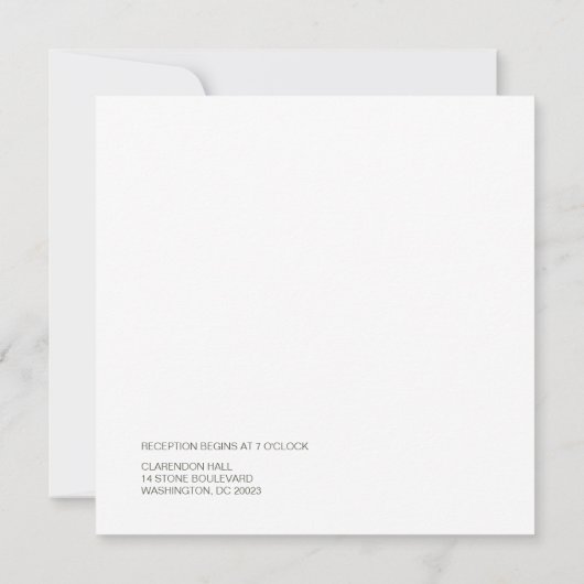 Retro Moderne Hochzeit Einladung (Rückseite)