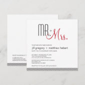Retro Moderne Hochzeit Einladung (Vorne/Hinten)