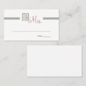 Retro moderne Hochzeits-Eskorte-Platzkarte Platzkarte (Vorne/Hinten)