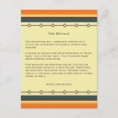 Retro Moderne Inspirierte Hochzeit Mitte des Jahrh Begleitkarte (Vorderseite)