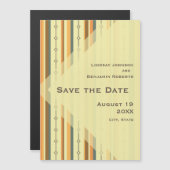 Retro Moderne Inspirierte Hochzeit Mitte des Jahrh Magneteinladung (Vorne/Hinten)