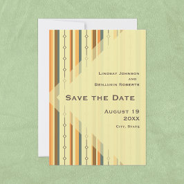 Retro Moderne Inspirierte Hochzeit Mitte des Jahrh Save The Date