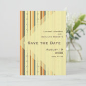 Retro Moderne Inspirierte Hochzeit Mitte des Jahrh Save The Date (Stehend Vorderseite)