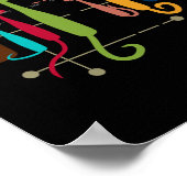 Retro Moderne Look Katzen 50er 60er Stil Mitte des Poster (Ecke)