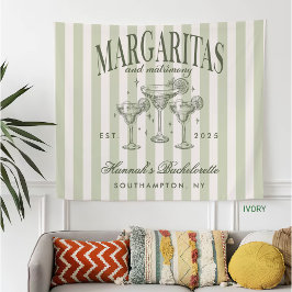 Retro Moderne Margaritas und Matrimone Striped Bac Fleecedecke