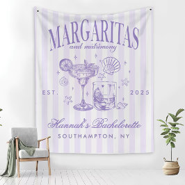 Retro Moderne Margaritas und Matrimone Striped Bac Fleecedecke