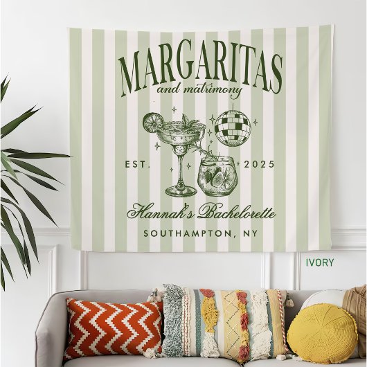 Retro Moderne Margaritas und Matrimone Striped Bac Fleecedecke