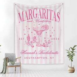Retro Moderne Margaritas und Matrimone Striped Bac Fleecedecke