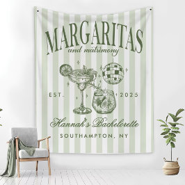 Retro Moderne Margaritas und Matrimone Striped Bac Fleecedecke