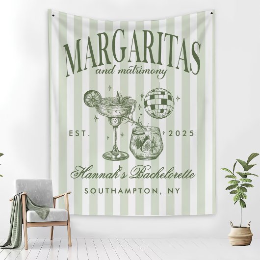 Retro Moderne Margaritas und Matrimone Striped Bac Fleecedecke