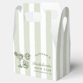 Retro Moderne Margaritas und Matrimone Striped Bac Geschenkschachtel (Geöffnet)