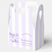 Retro Moderne Margaritas und Matrimone Striped Bac Geschenkschachtel (Geöffnet)