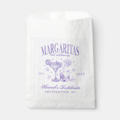 Retro Moderne Margaritas und Matrimone Striped Bac Geschenktütchen (Vorderseite)