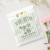 Retro Moderne Margaritas und Matrimone Striped Bac Geschenktütchen (Versiegelt)