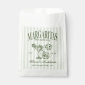 Retro Moderne Margaritas und Matrimone Striped Bac Geschenktütchen (Vorderseite)