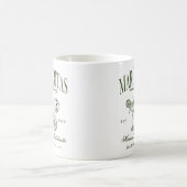 Retro Moderne Margaritas und Matrimone Striped Bac Kaffeetasse (Mittel)