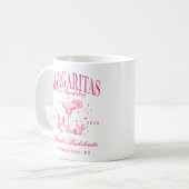 Retro Moderne Margaritas und Matrimone Striped Bac Kaffeetasse (Vorderseite Links)