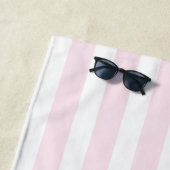 Retro Moderne Margaritas und Matrimone Striped Bac Strandtuch (Beispiel)