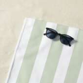 Retro Moderne Margaritas und Matrimone Striped Bac Strandtuch (Beispiel)