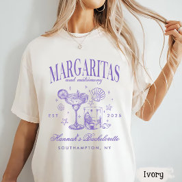 Retro Moderne Margaritas und Matrimone Striped Bac T-Shirt