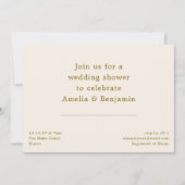 Retro Moderne Minimalistische Hochzeitsdusche Einladung (Vorderseite)