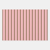 Retro Moderne Mocha-Braun- und rosa-Muster Geschenkpapier Set (Vorderseite 3)