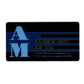 Retro-moderne Monogram & bearbeitbare Formen & Far (Vorne)