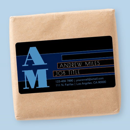 Retro-moderne Monogram & bearbeitbare Formen & Far