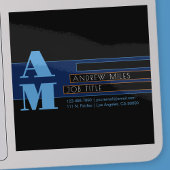 Retro-moderne Monogram & bearbeitbare Formen & Far Aufkleber