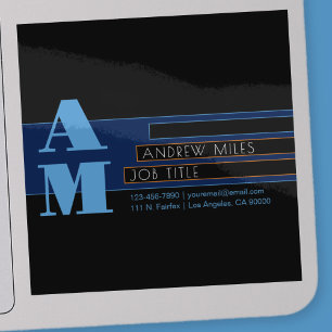 Retro-moderne Monogram & bearbeitbare Formen & Far Aufkleber