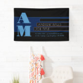 Retro-moderne Monogram & bearbeitbare Formen & Far Banner (Insitu)