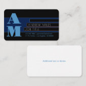 Retro-moderne Monogram & bearbeitbare Formen & Far Begleitkarte (Vorne/Hinten)