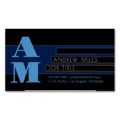 Retro-moderne Monogram & bearbeitbare Formen & Far Magnetische Visitenkarte (Vorderseite)