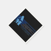 Retro-moderne Monogram & bearbeitbare Formen & Far Serviette (Ecke)