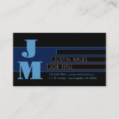Retro-moderne Monogram & bearbeitbare Formen & Far Visitenkarte (Vorderseite)