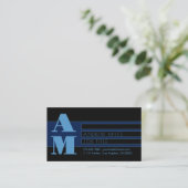 Retro-moderne Monogram & bearbeitbare Formen & Far Visitenkarte (Stehend Vorderseite)