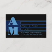 Retro-moderne Monogram & bearbeitbare Formen & Far Visitenkarte (Vorderseite)