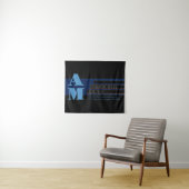 Retro-moderne Monogram & bearbeitbare Formen & Far Wandteppich (Beispiel (Horizontal))