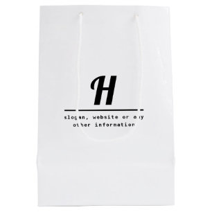 Retro-moderne Monogram & Business (oder andere) In Mittlere Geschenktüte