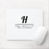Retro-moderne Monogram & Business (oder andere) In Mousepad (Mit Mouse)